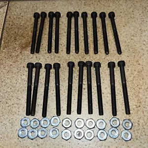 20-Qty 10-32 X 2" Socket Head Cap Screws Black Oxide Alloy Steel and Nuts CNC - Picture 1 of 10