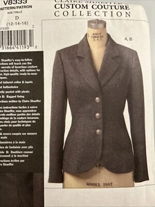 💜Vogue 8333 12-14-16 Claire Shaeffer Custom Couture Misses’ Jacket OOP FF💜 - Picture 1 of 2