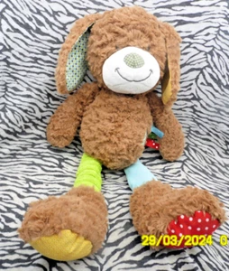 P13/ NICOTOY SIMBA TOYS DOUDOU PELUCHE LAPIN CHIEN MARRON ETOILE 48CM  ETAT NEUF - Picture 1 of 4