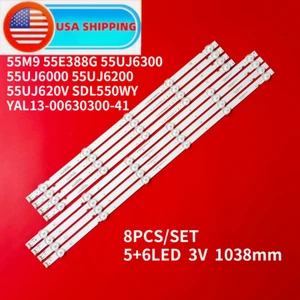 LED Backlight strips For LG 55" TV 55UJ6200 RF-AZ550E30-0501A-12 - Picture 1 of 10