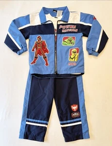 Vintage Kids Power Rangers Mystic Force 3 Piece Outfit Zip Up Jacket Size 4 - Picture 1 of 7