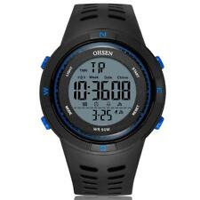 OHSEN Men's Watches Sport Digital Wristwatch Rubber Band Dual Time Alarm Reloj