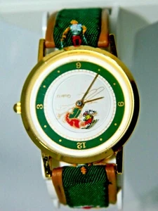 SKIER NEW WRISTWATCH GREEN AND WHITE BAND / BOX 134 - Bild 1 von 6