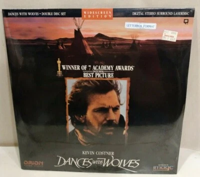 DANCES WITH WOLVES LASER DISC MOVIE 2-DISCS KEVIN COSTNER BEST OSCAR WINNER B2 - Image 1 of 4
