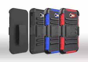 Shockproof Armor Belt Holster Combo Cover Case For SAMSUNG J3 EMERGE / J3 2017 - Picture 1 of 7