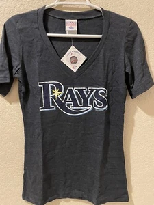 MLB Tampa Bay Rays Women's black small T shirt new in plastic - Picture 1 of 2