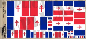 Diorama Accessory - Free French Flag, WW2 - 1/72, 1/48, 1/32, 1/35 Scale - Picture 1 of 4
