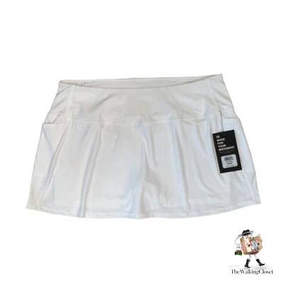 Etonic Skort Womens XL Extra Large White Knit Side Pockets Mini Tennis Skirt - Image 1 of 4
