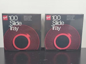 (2) GAF Rototray 100 Slide Tray Sawyers Anscomatic Sears Wards Projector USA NEW - Picture 1 of 12