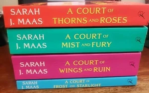 Lot of 4 Court of Thorns and Roses series by Sarah J. Maas 1-4 books Trade Pbs - Foto 1 di 13
