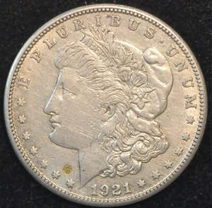 USA Morgan Dollar 1921 Philadelphia .900 Silver (T89) - Picture 1 of 2