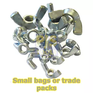 Butterfly zp metric wing nuts zinc plated M4, M5, M6, M8, M10, M12 bags or boxes - Picture 1 of 1