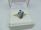 14K Yellow Gold Topaz And Diamond Ring Size 675