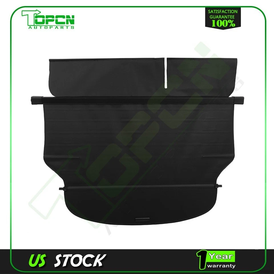 Retractable Black Rear Cargo Security Trunk Cover Fits Jeep Cherokee 14 15-18 Foto 1 de 4