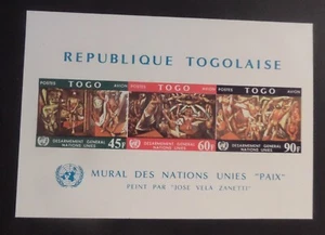 Togo 1967 Dirarmament Peace Mural UN IMPERF MS539 MNH UM sin montar como nuevo - Imagen 1 de 1