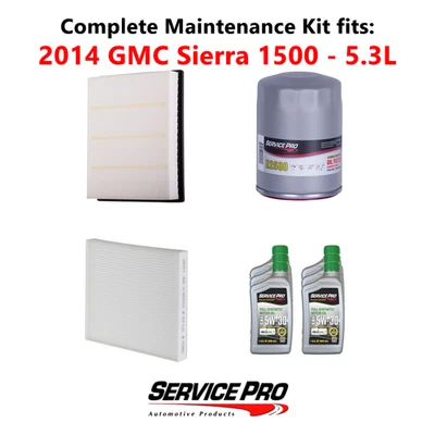 2014 GMC Sierra 1500 5.3L Complete Air, Oil & Cabin Filter Kit (5W-30) - Изображение 1 из 4