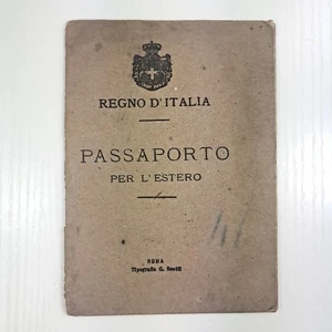 Documento de identidad original alemán D’Italia Vittorio Emanuele III 1924 Milán - Imagen 1 de 7