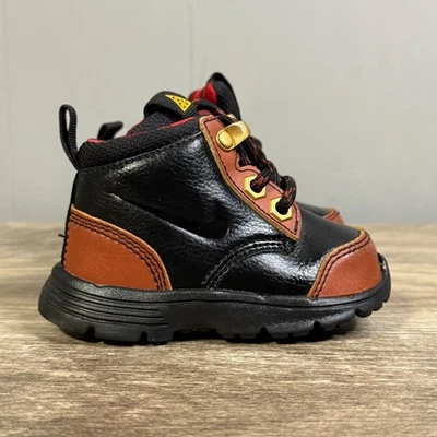Nike ACG Botas para Niños Pequeños Cuero Negro y Marrón Con Cordones Impermeable Goma talla 4C Foto 1 de 4