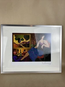 Itzchak Tarkay Lithographie Druck signiert Kunst "Simple Elegance" 2024 gerahmt mit COA - Bild 1 von 7