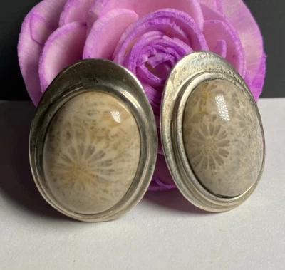 Pendientes Jay King DTR Coral Fosilizado Plata de Ley 925 Foto 1 de 4