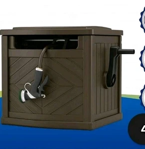 Suncast 100 ft. Carrete de manguera escondido para manguera, azul - Imagen 1 de 5