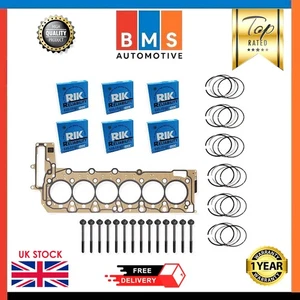 BMW N57 N57D30 GUARNIZIONE TESTA ANELLI PISTONE CON BULLONI SET 3.0 D 3 7 SERIE X4 X5 X6 - Foto 1 di 9