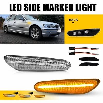 Luz lateral ámbar dinámica para BMW 3 E90/91 Clear Series E92/93 Foto 1 de 4