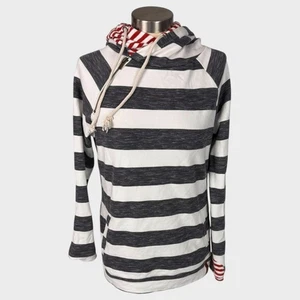 Ampersand Avenue sudadera con capucha doble a rayas medianas - Imagen 1 de 9