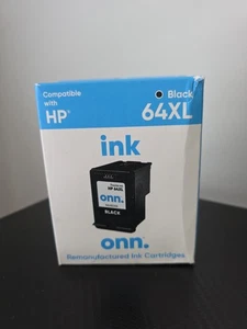 Onn HP 64XL Wysokowydajny czarny wkład atramentowy - EXP 12/24 - Zdjęcie 1 z 2