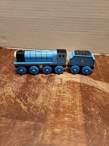Thomas & Friends chemin de fer en bois Gordon avec tender train bleu Gullane 2003 - Photo 1/14