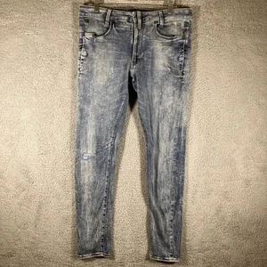 Pantalones de mezclilla G-Star Raw D-Staq 3D súper ajustados para hombre 32x34 (actual 34x30) azul Y2K grunge - Imagen 1 de 19
