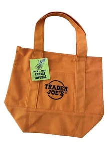 Trader Joe’s Trick Or Treat Mini Tote Bag Orange *Limited Edition Halloween* - Picture 1 of 6