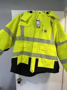 Carhartt 100787 High-Visibility Waterproof Class 3 Sherwood Work Jacket Men's 3X - Picture 1 of 7