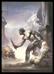 Tarjeta Boris de cómic de fantasía Barbarian Saves Woman 1991 #10 (nuevo) - Imagen 1 de 2