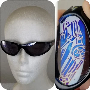 HOT WHEELS 2007 FLAME SPORTS KIDS SUNGLASSES W/ HARD TO FIND CAR LENSES MUST-SEE - Picture 1 of 16