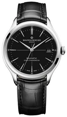 Baume & Mercier Clifton Baumatic COSC Automatic Black Leather Men Watch M0A10692 - Image 1 of 2