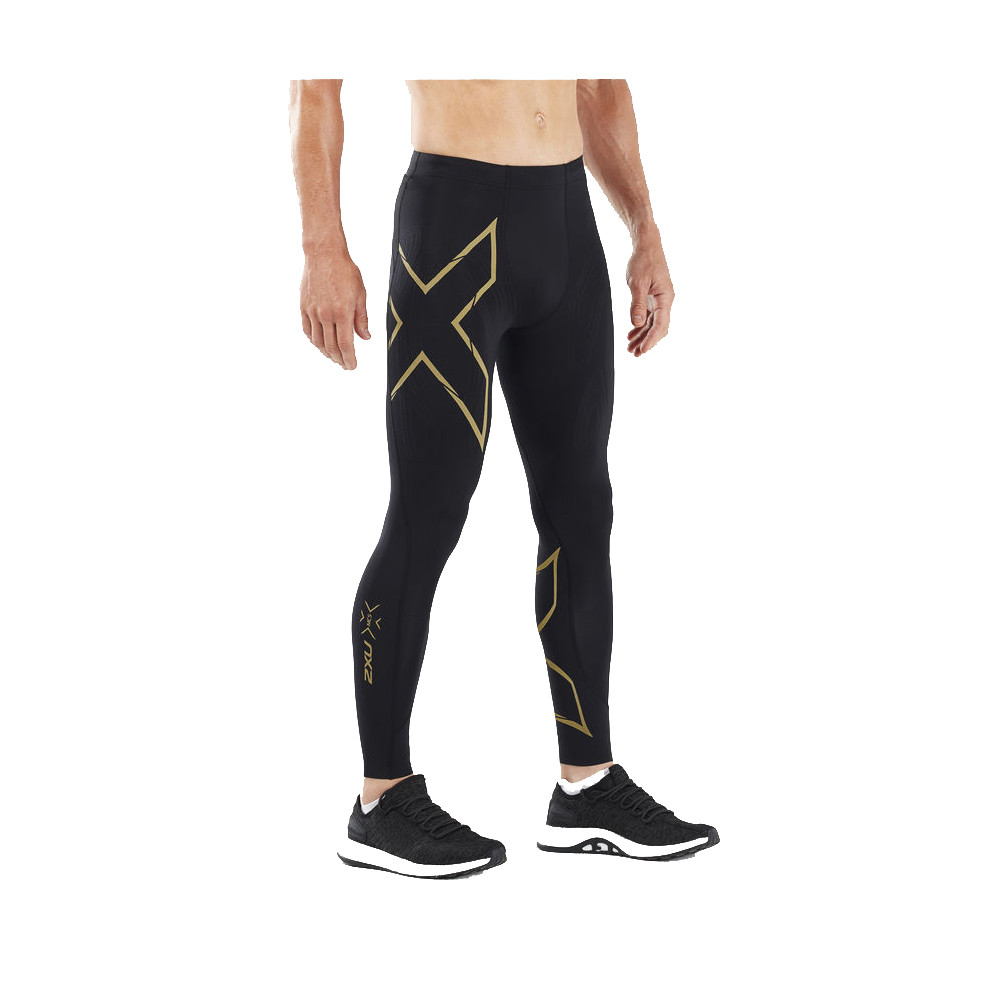2XU Men's Light Speed Compression Tights Running Gym Pants Black
