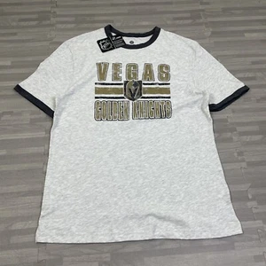 NHL Las Vegas Golden Knights Ringer T-Shirt Mens Large Short Sleeve Heather Gray - Picture 1 of 8