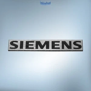 Siemens 60x10mm Emblem Sticker brushed Badge Decal Aufkleber Logo fridge washing - Picture 1 of 2