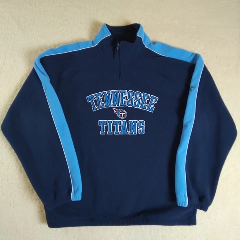 Tennessee Titans Sweatshirt Mens Large Blue Vintage Reebok NFL Fleece Comfort Cover