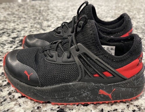 Scarpe da ginnastica nere Puma Pacer Future marmorizzate per ragazzi taglia 11C