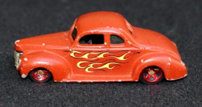 Vintage 2001 MATTEL - HOT WHEELS - 1940 Ford Coupe Rust Color with Red Rims - Image 1 of 4
