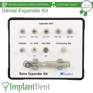 Kit expansor dental guía taladro sitio ensanchamiento acero inoxidable herramienta de odontología - Imagen 1 de 12
