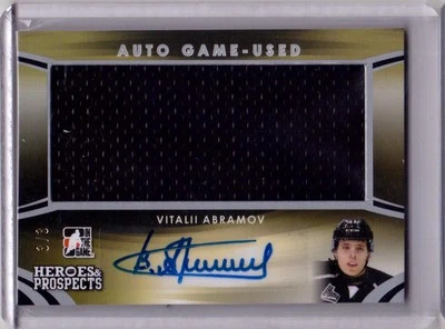 VITALII ABRAMOV 15/16 Leaf Prospects Auto Autograph Jersey #3/3 Rookie Signed SP - Image 1 of 2