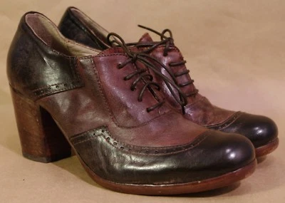 Oxford Moma Tacón Dos Tonos Con Cordones Marrón Nuevo en Caja 37 EUR Foto 1 de 4