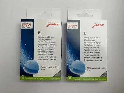 2 x 6 JURA Reinigungstabletten 24225 3 Phasen Reinigung (62715) 12 Tabletten
