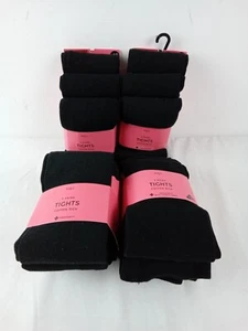 M&S Girl's 4pcs Bundle Tights Black Cotton Rich 3 Pairs School Uniform NEW F2 - Picture 1 of 10