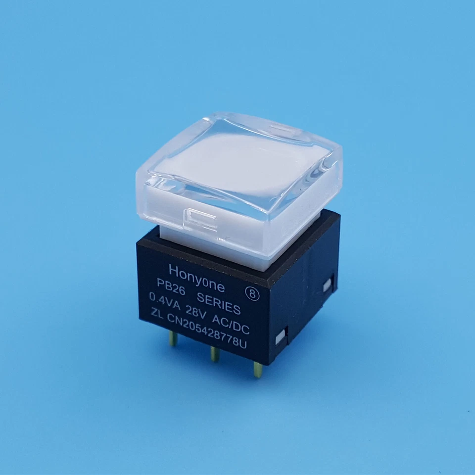 PB26-13M RGB LED Square SPDT Momentary Push Button Switch For Video Processor - Image 1 of 1