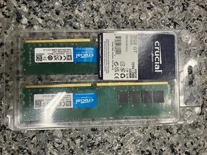 KIT 32 GB (2x16GB) Crucial DIMM DDR4-2666 MHz RAM, CT2k1604dfd8266 - Imagen 1 de 2