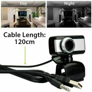 USB HD Camera Digital Webcam With Microphone Clip Web For P Laptop 2024 B4B9 - Afbeelding 1 van 12